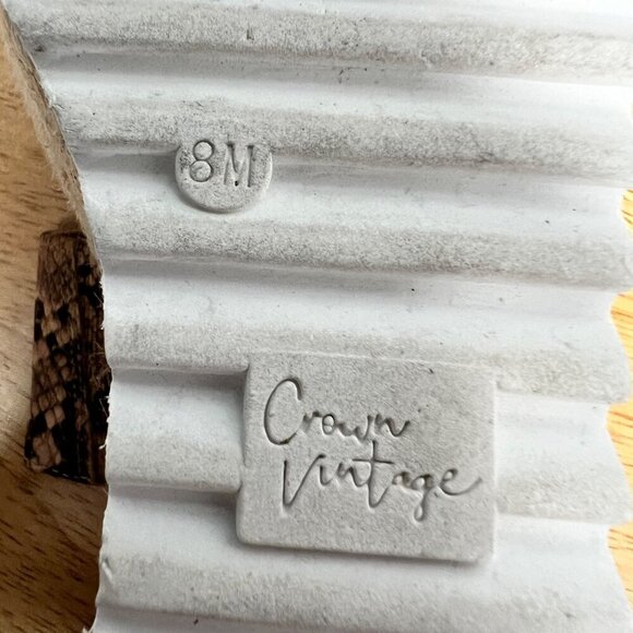 Crown Vintage Women’s Platform Wedge Sandals Snake Print Size 8M - Picture 8 of 8